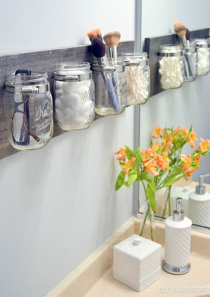 Hanging Mason Jar Organizers