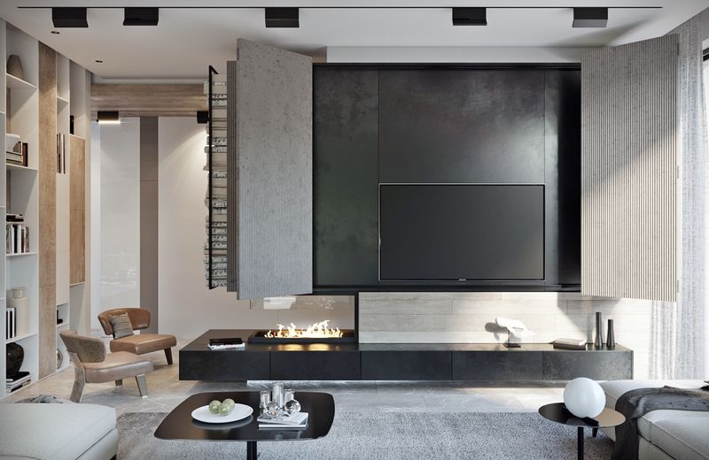 TV Hidden In Elaborate Furniture