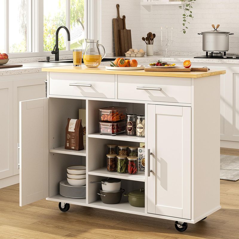 Giant Kitchen Island In Tiny Quarters