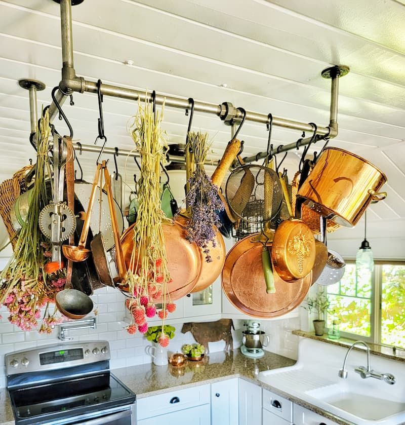Hang Copper Pots Where You'll Actually Use Them