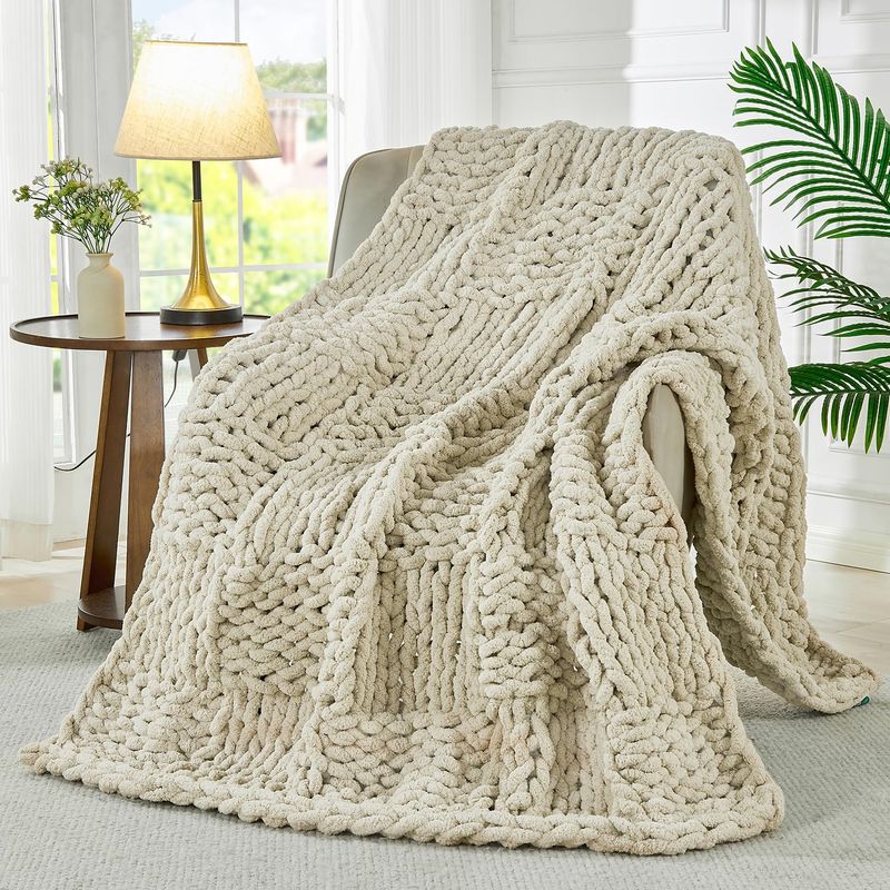 Chunky Knit Throws and Oversized Boucle