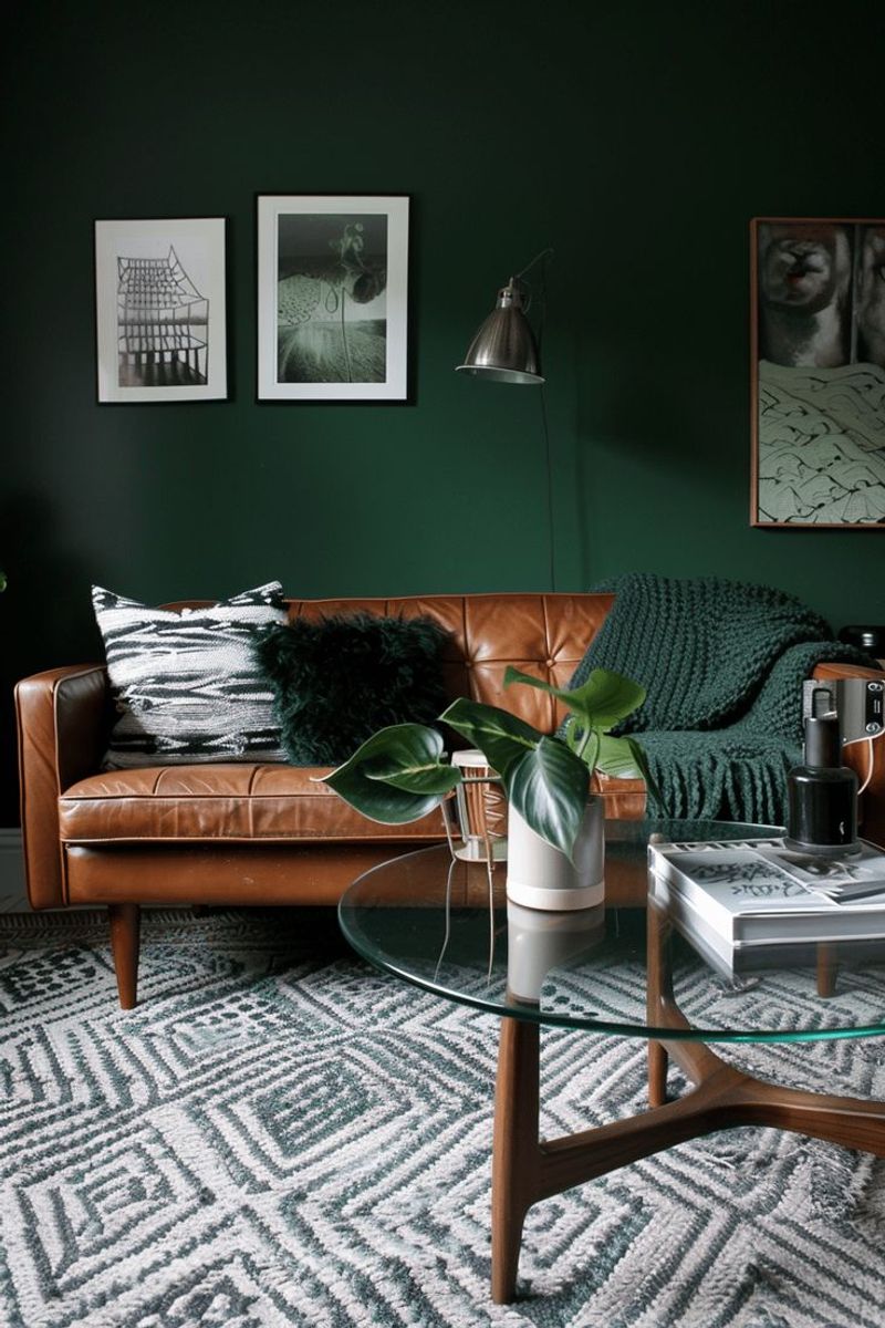 Forest Green And Cognac