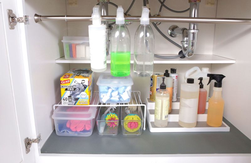 Tension Rods for Spray Bottles