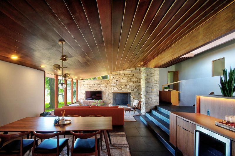 Sunken Conversation Pit Kitchen