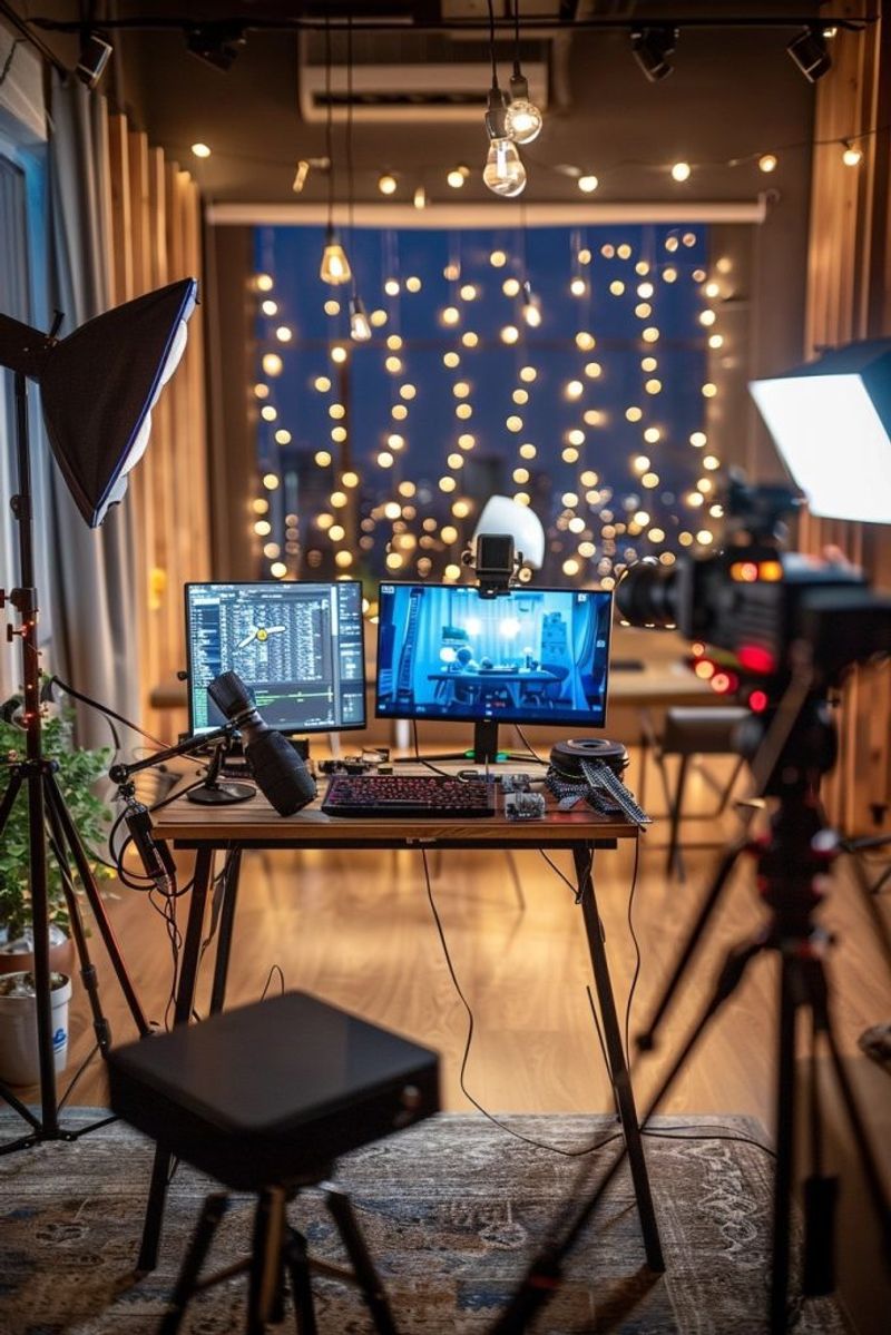 Cozy Podcast Recording Booth