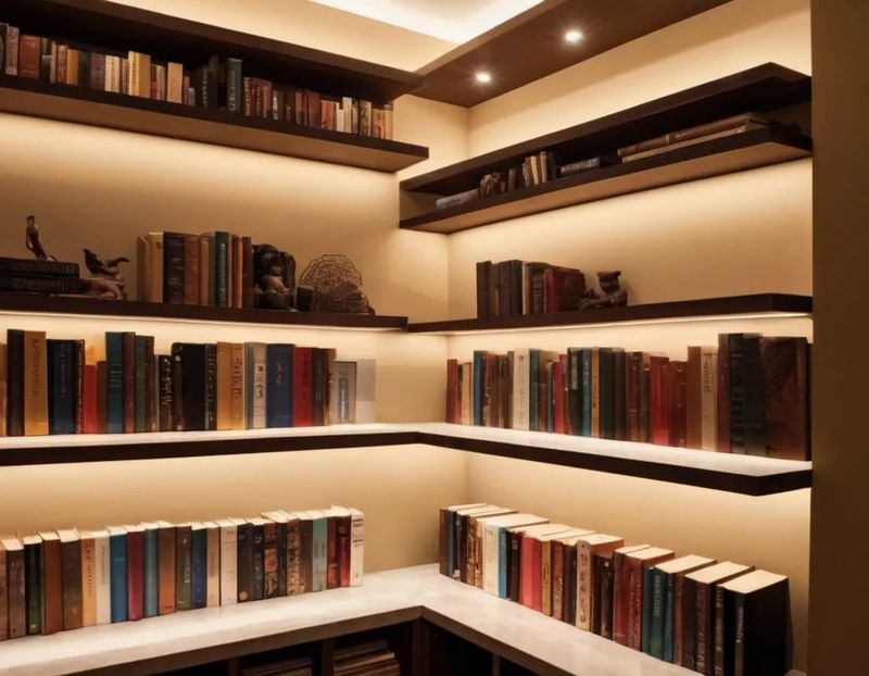 Library-Style Bookcase Lights