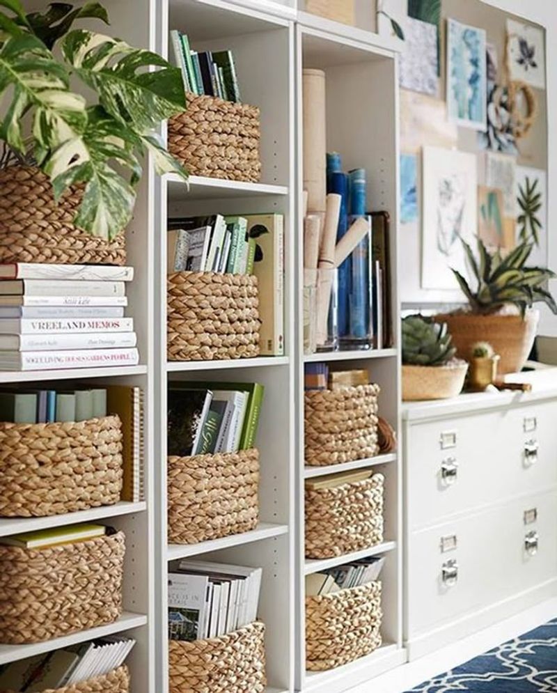 Incorporate Decorative Boxes and Baskets