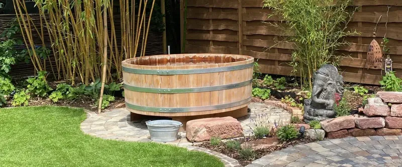 Converted Wine Barrel Soaking Tub