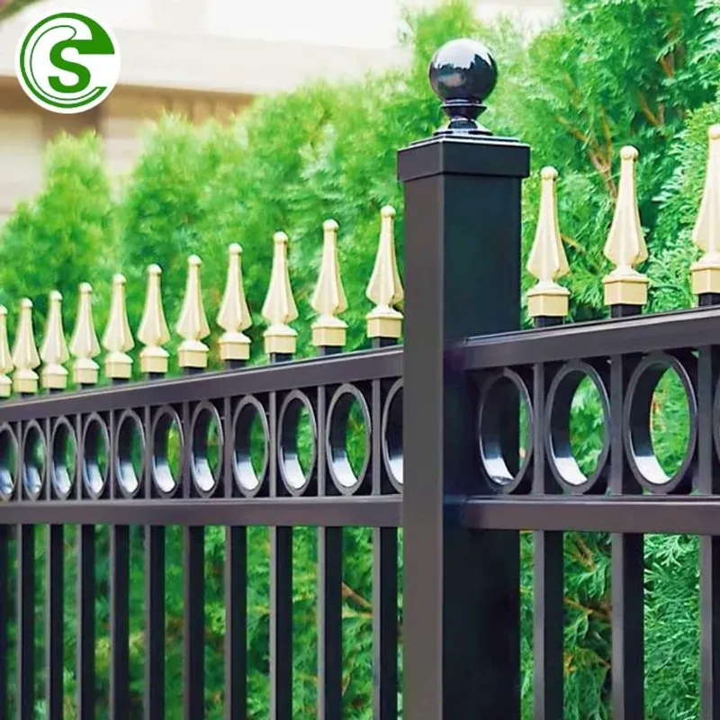Two-Tone Aluminum Fence Designs