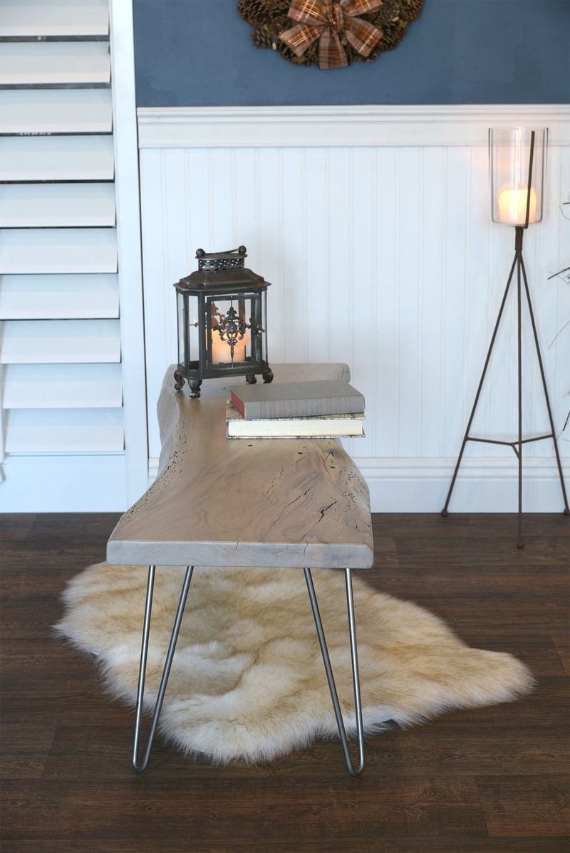 Live-Edge Coffee Table Centerpiece