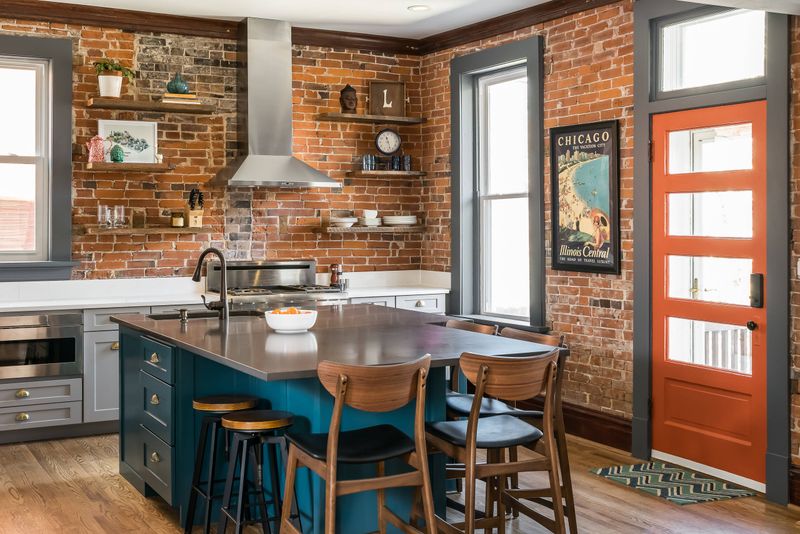 Exposed Brick Backsplash