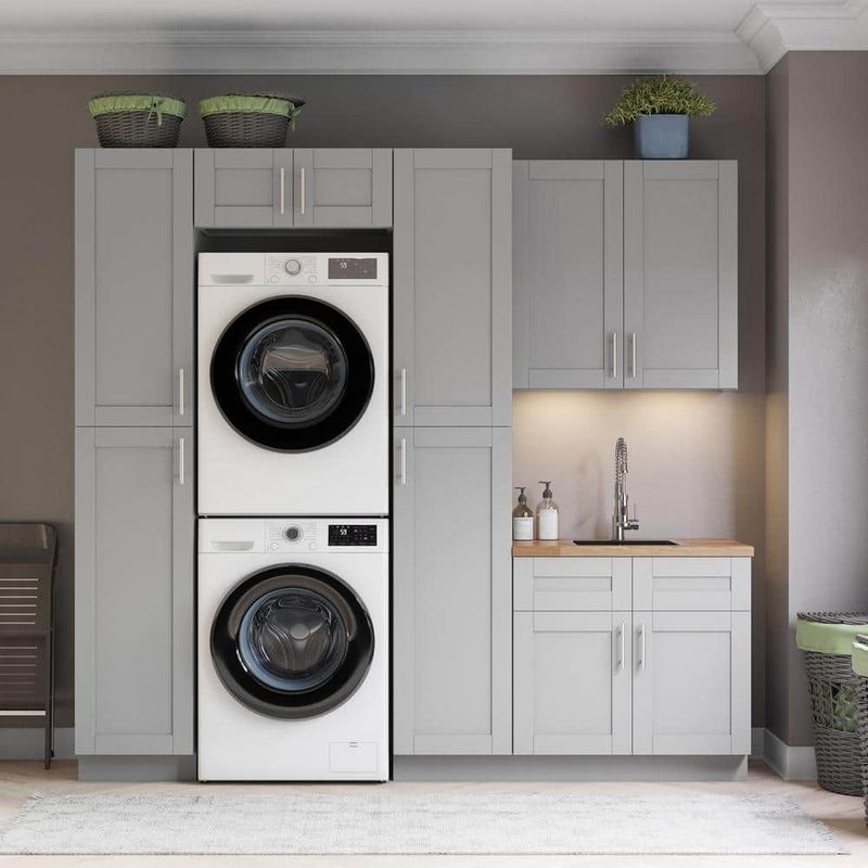 Stacked Washer-Dryer Cabinet Surround