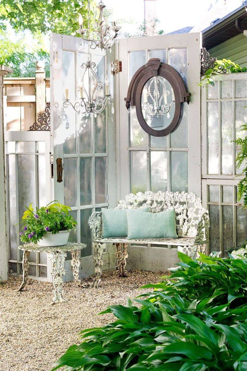 Upcycled Door Panel Screen