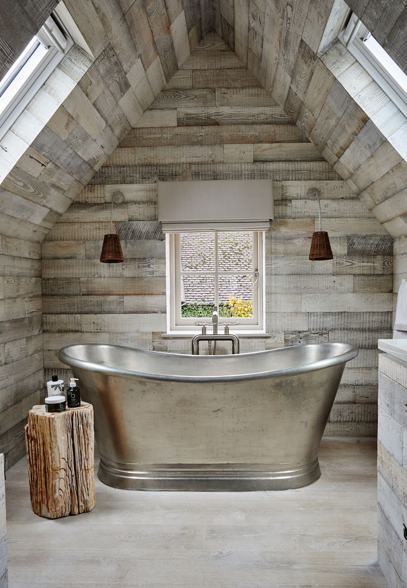 Flagstone Floor Meeting Plaster Walls