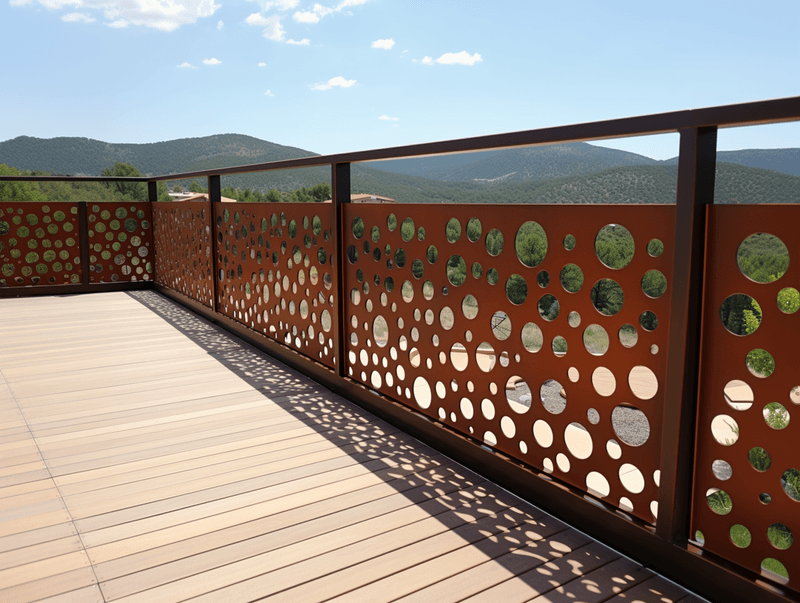 Perforated Cor-Ten Steel