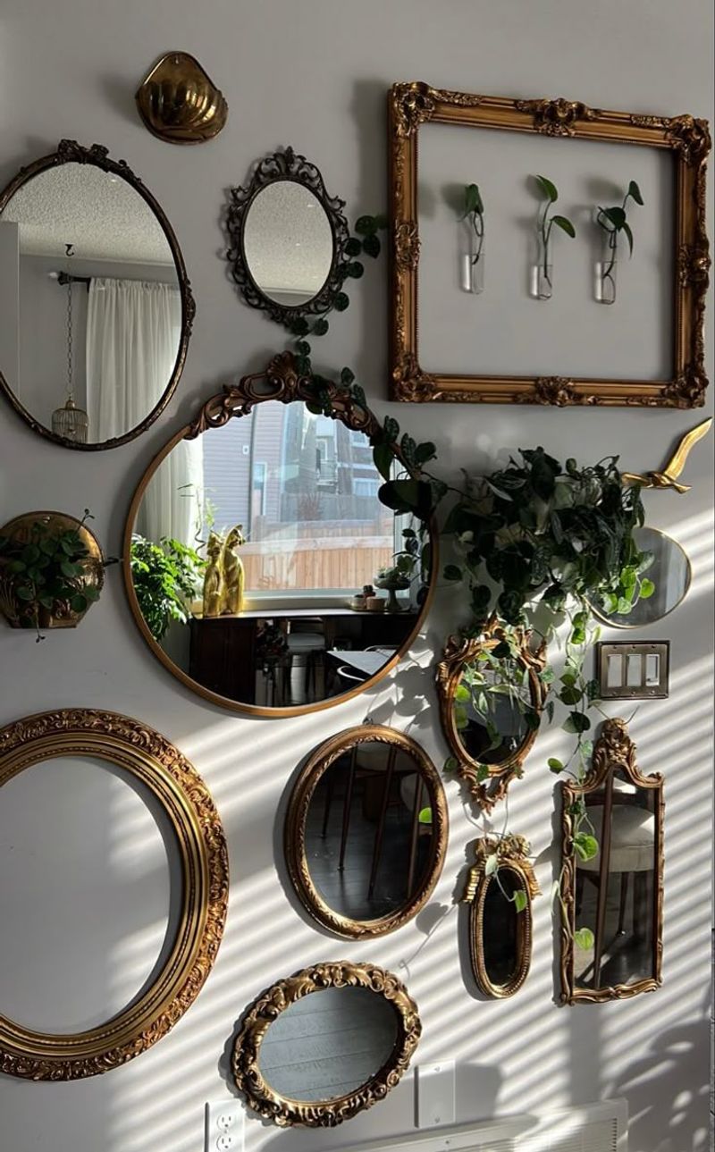 Hang Vintage Mirrors in Unexpected Places