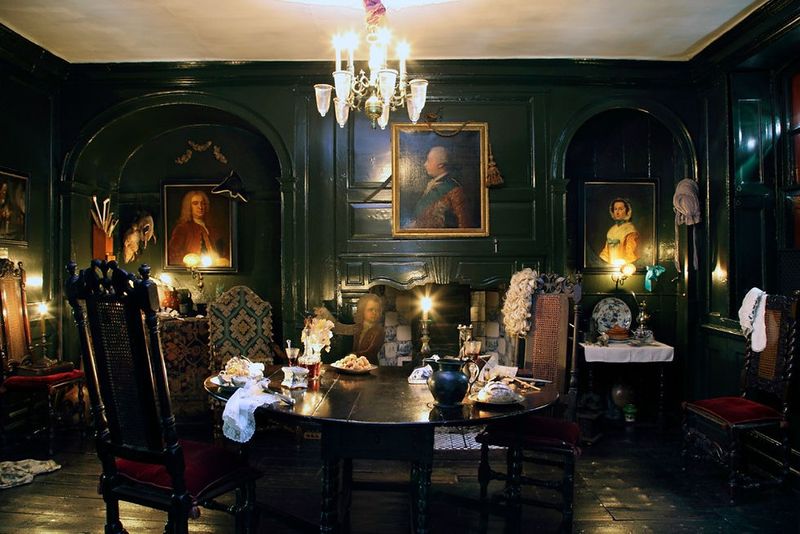 Candlelit Dining Room's Interrupted Feast