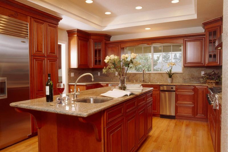 Cherry Cabinets with Reddish Stain