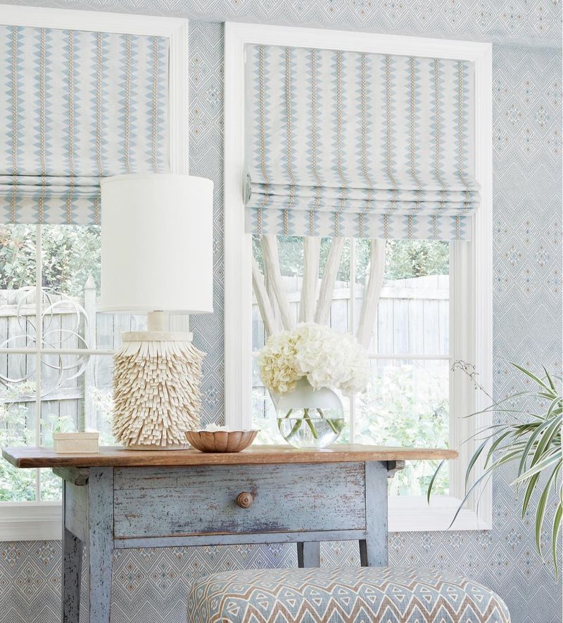 Statement Patterned Roman Shades
