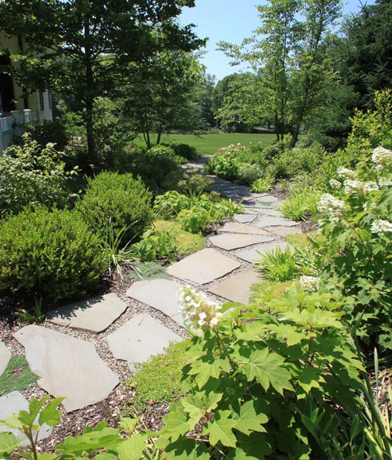 Stepping Stone Mosaic: Whimsical Wandering Path