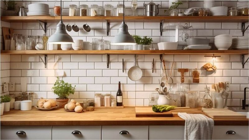 Open Shelving (Strategically Placed)