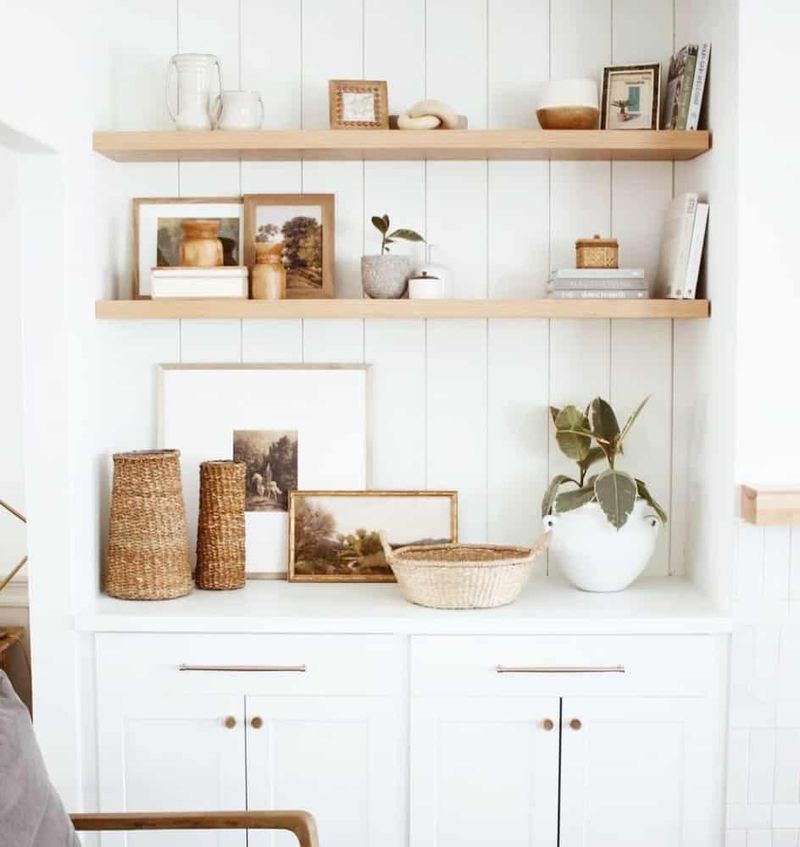 Cluttered Open Shelving