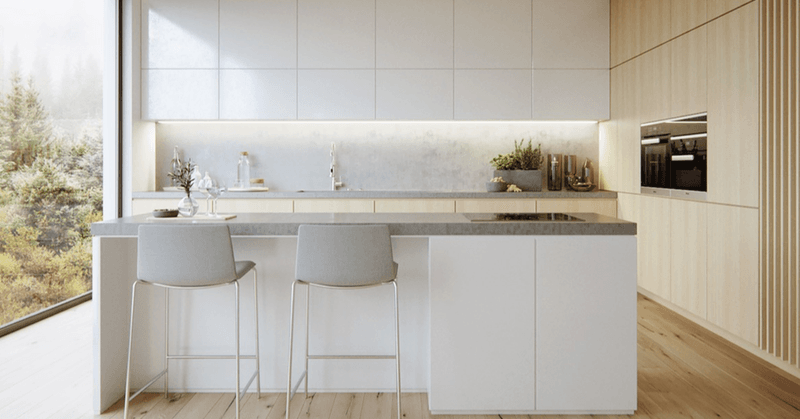 Contemporary Glass House + Floating White Minimalism
