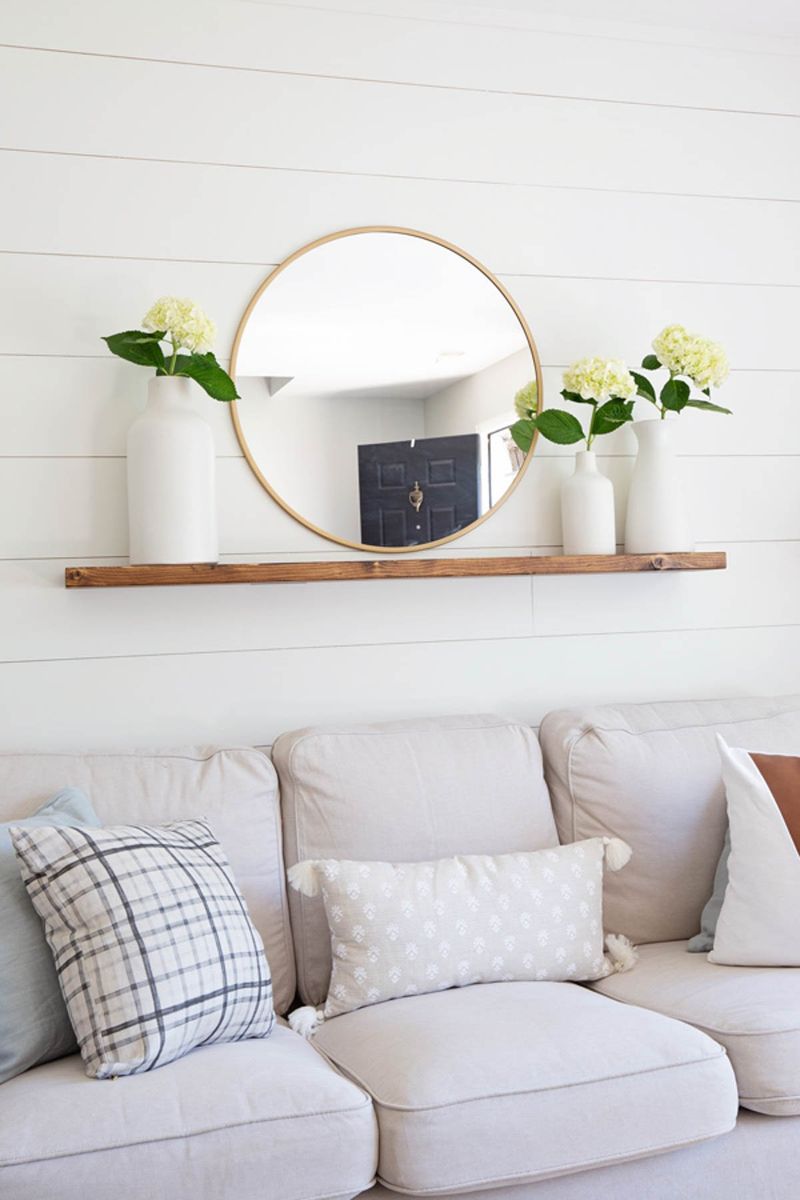 Floating Shelves Displaying Nothing Important