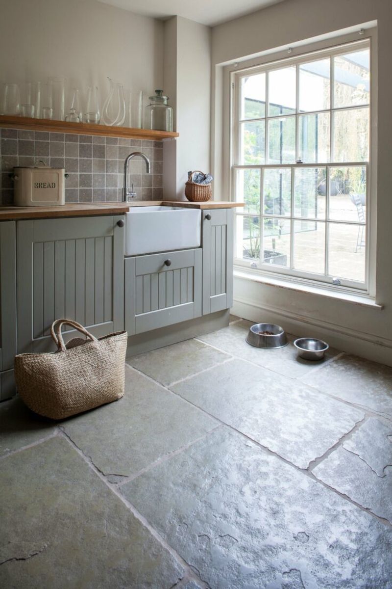 Limestone Flooring With Antique Finish