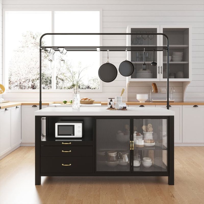 Pot Rack Console Table