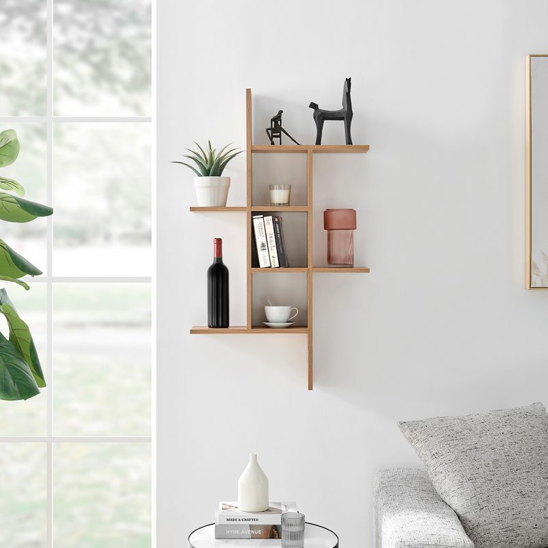 Install Floating Shelves at Unexpected Heights