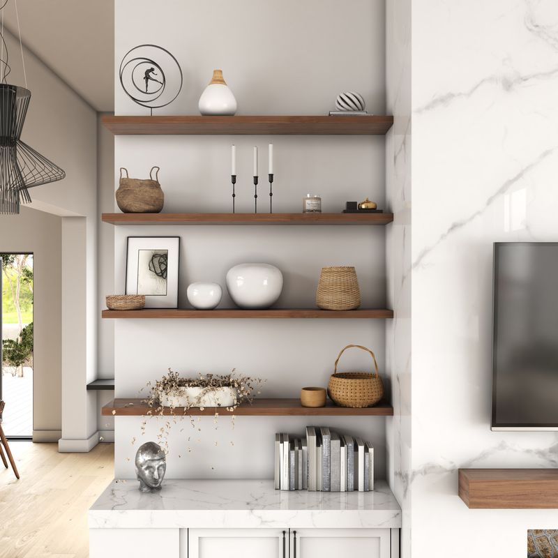 Floating Shelves With Hidden Brackets