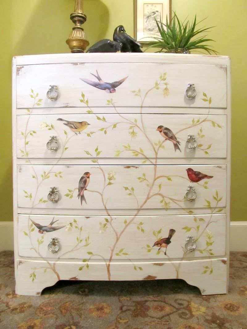 Book Page Dresser Drawers