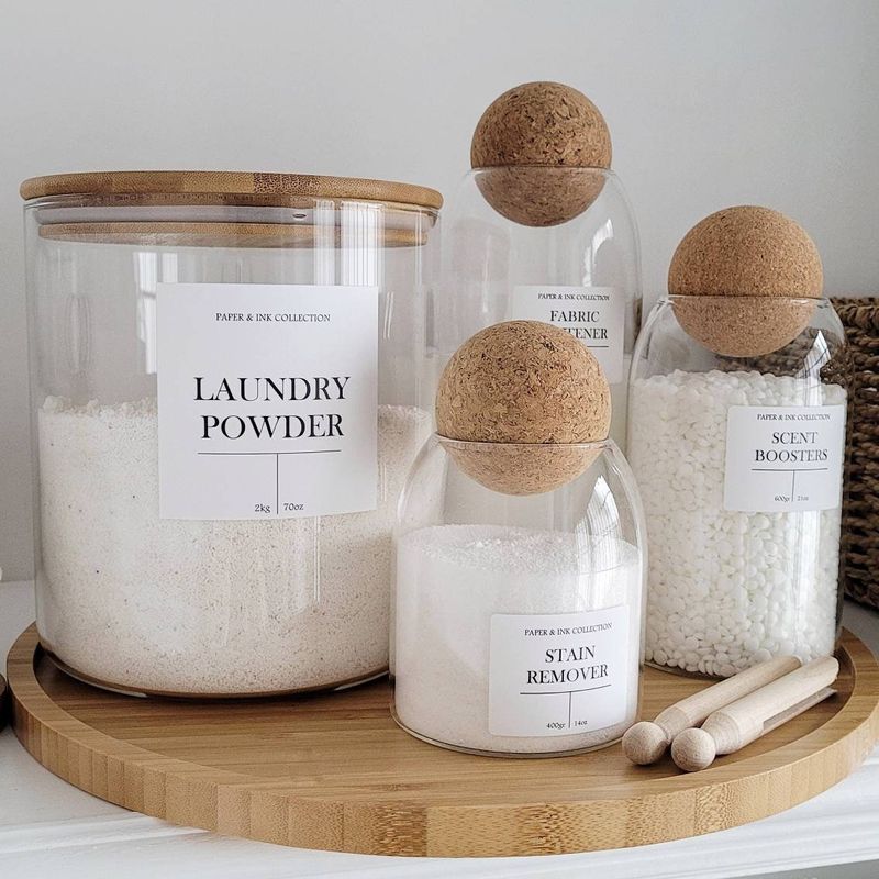 Labeled Supply Canisters