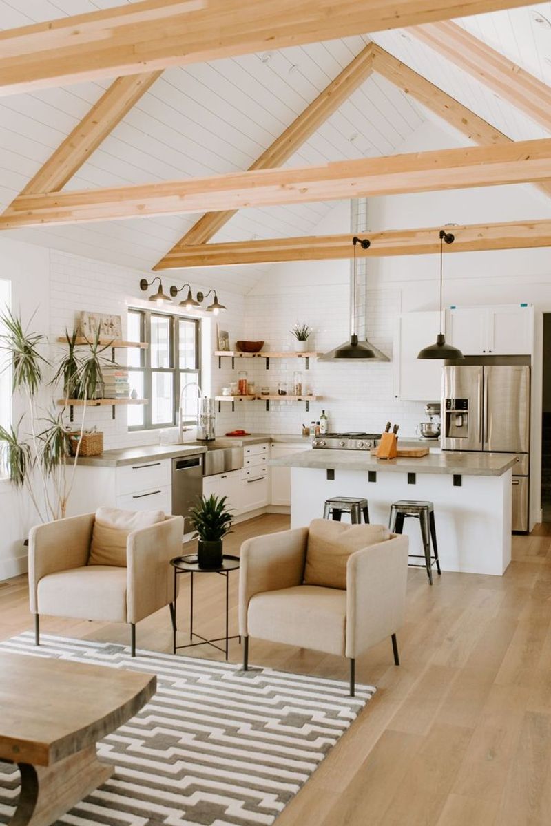 Exposed Wooden Beams