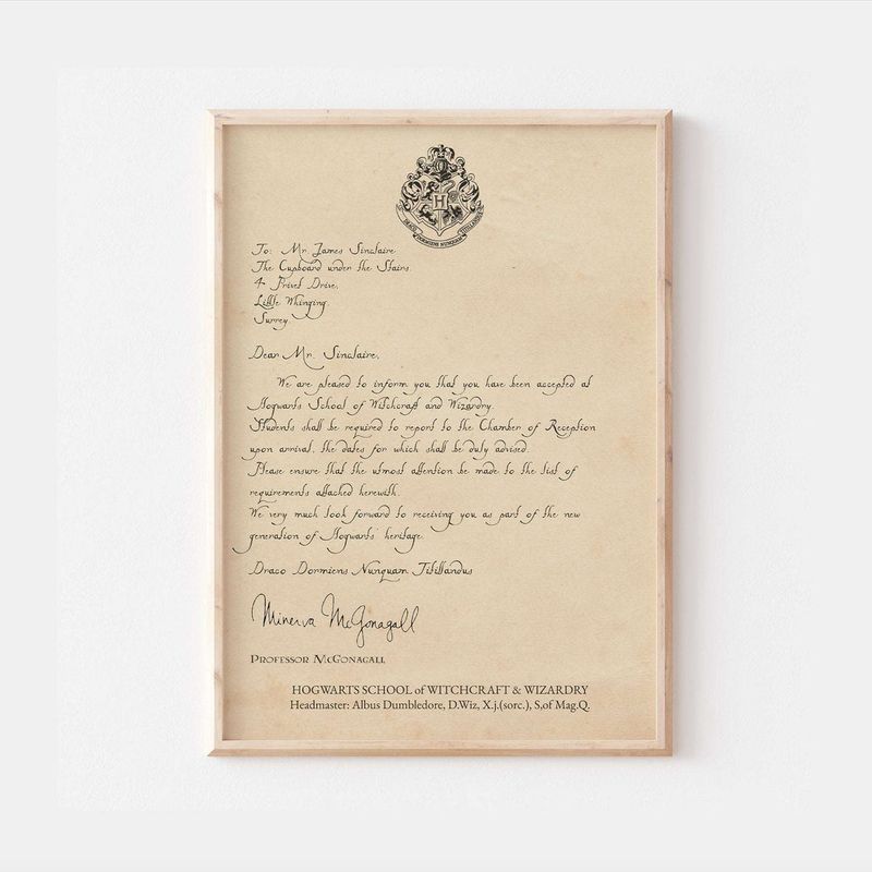Hogwarts Letter Wall Art