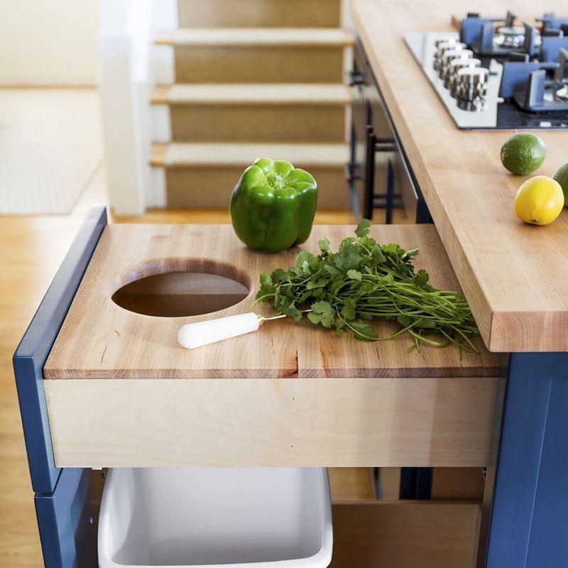 Built-In Cutting Board Islands