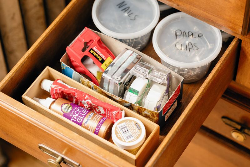 Drawer Dividers Made From Cereal Boxes