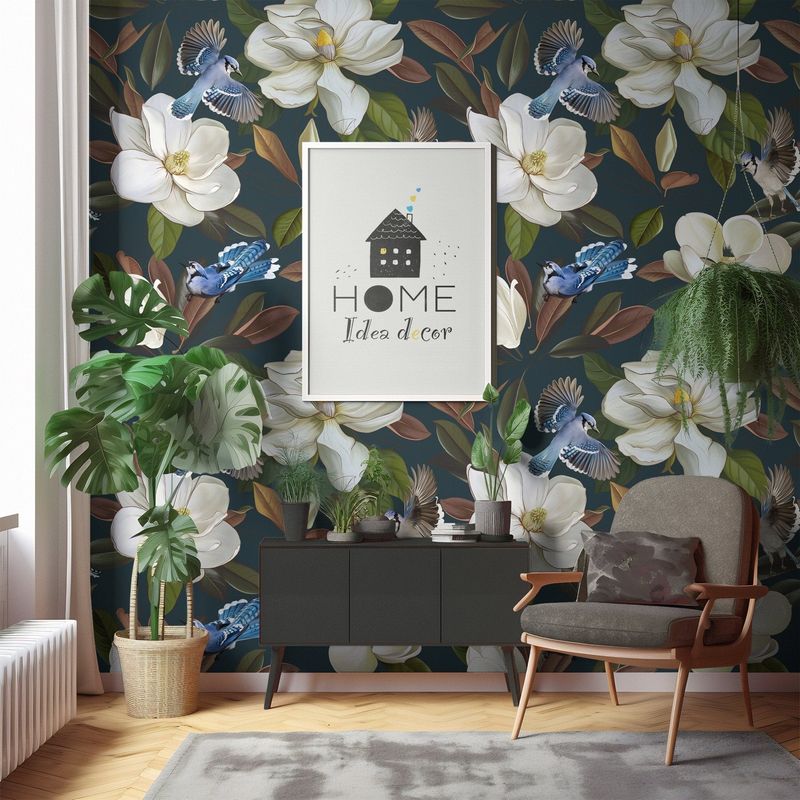 Vintage-Inspired Wallpaper Creates Drama
