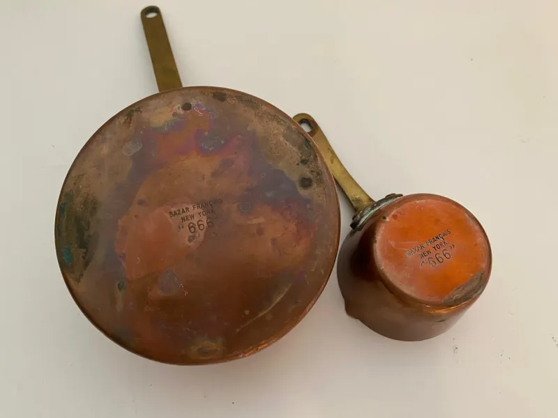 Dented Copper Cookware