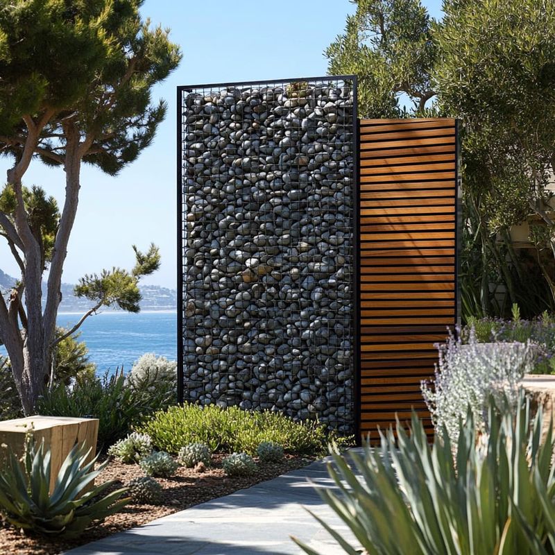 Gabion Wall With Decorative Fillers