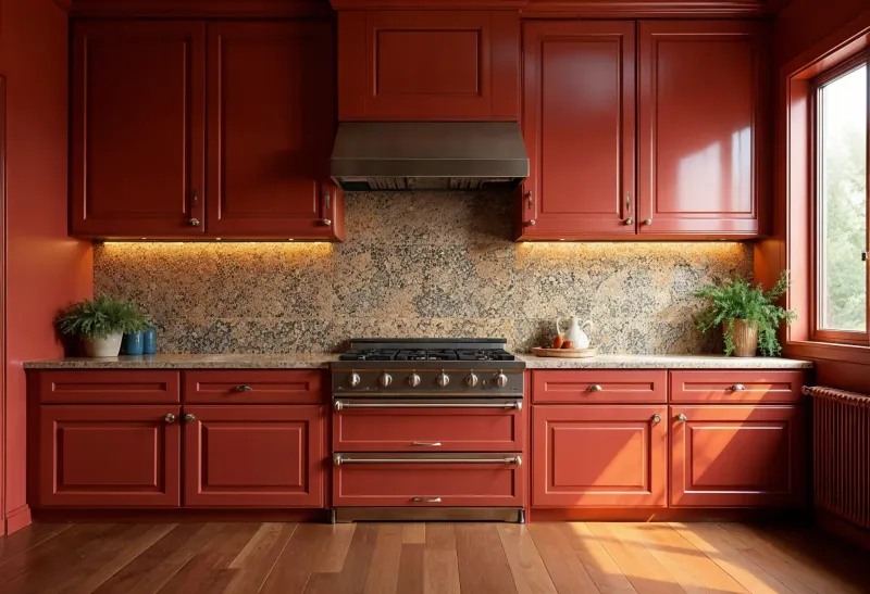 Cherry Red Cabinets