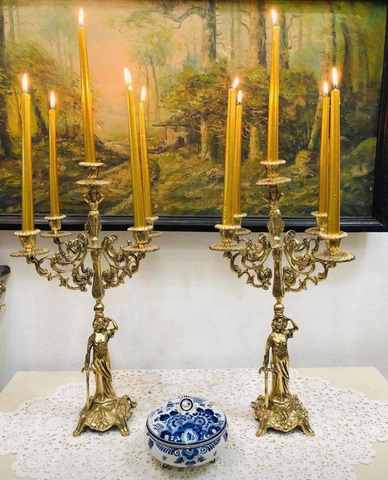 Brass Candlesticks And Candelabras