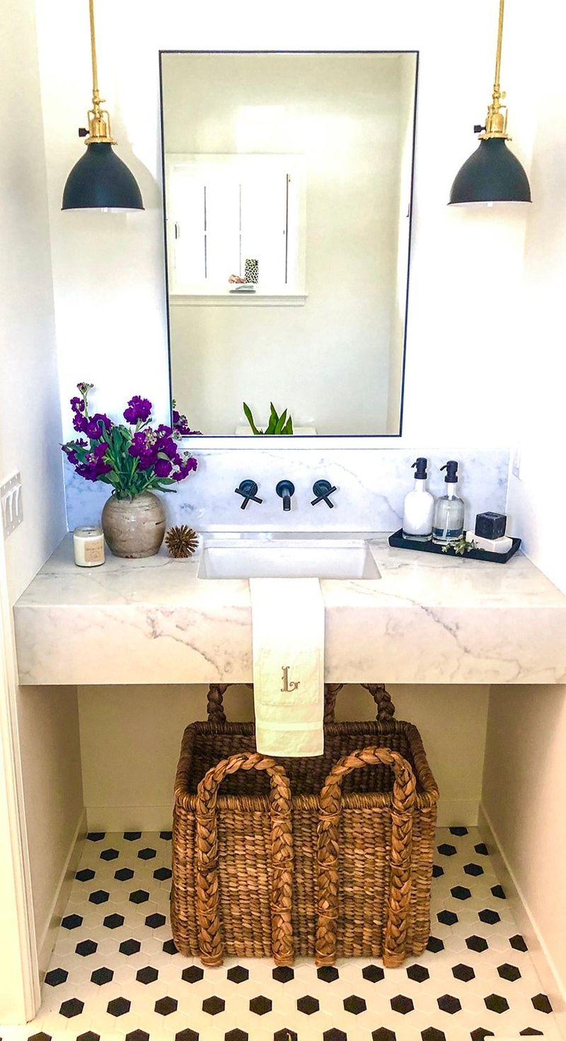 Floating Vanities Create Magic Space