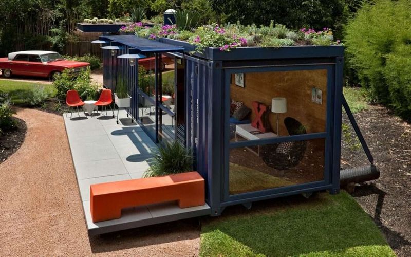Converted Shipping Container Homes With Rooftop Gardens
