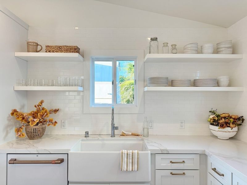 Floating Shelves Instead of Upper Cabinets