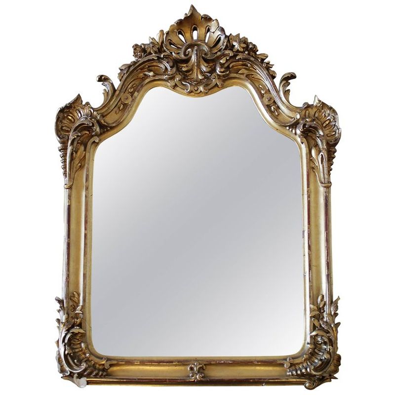 Louis XV Gilt Bronze Mirror