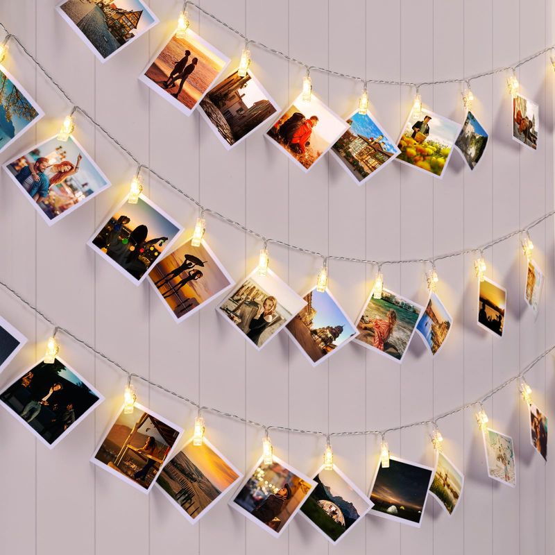 String Lights With Photo Clips