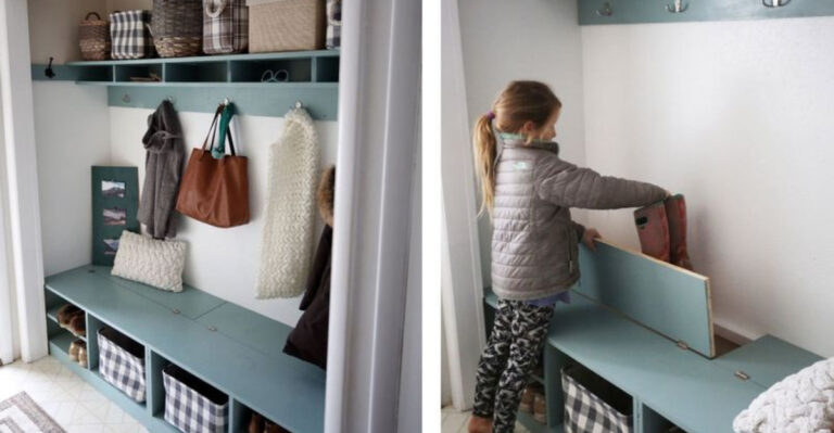 15 Mudroom Organization Ideas That Look Like Built-in Custom Solutions, But Really Aren’t