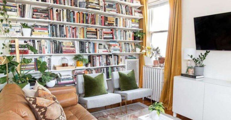 15 Pro Tips For Fitting A Bookcase Into A Small Living Room